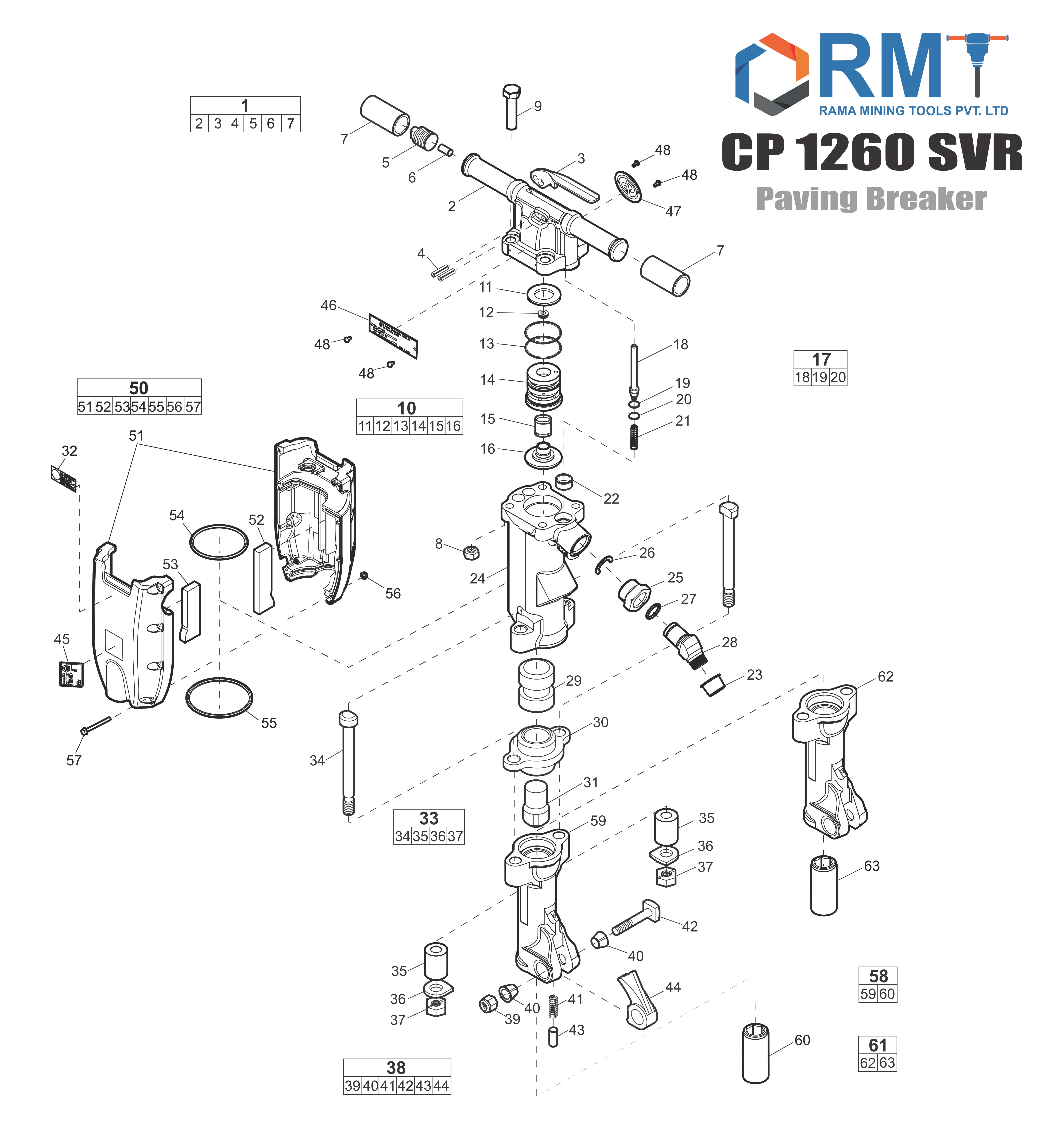 CP 1260 SVR - Pneumatic Breaker